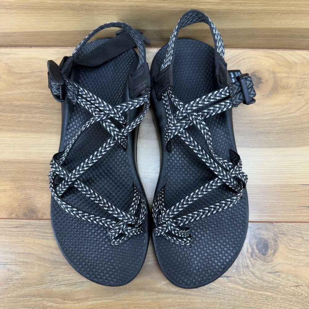 Chaco ZX2 Sport Sandals Womens 9 Black White Trail Outdoor Travel Walking - Picture 5 of 11